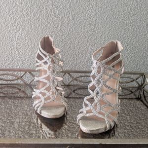 I.N.C Rhinestone evening high heels size 10